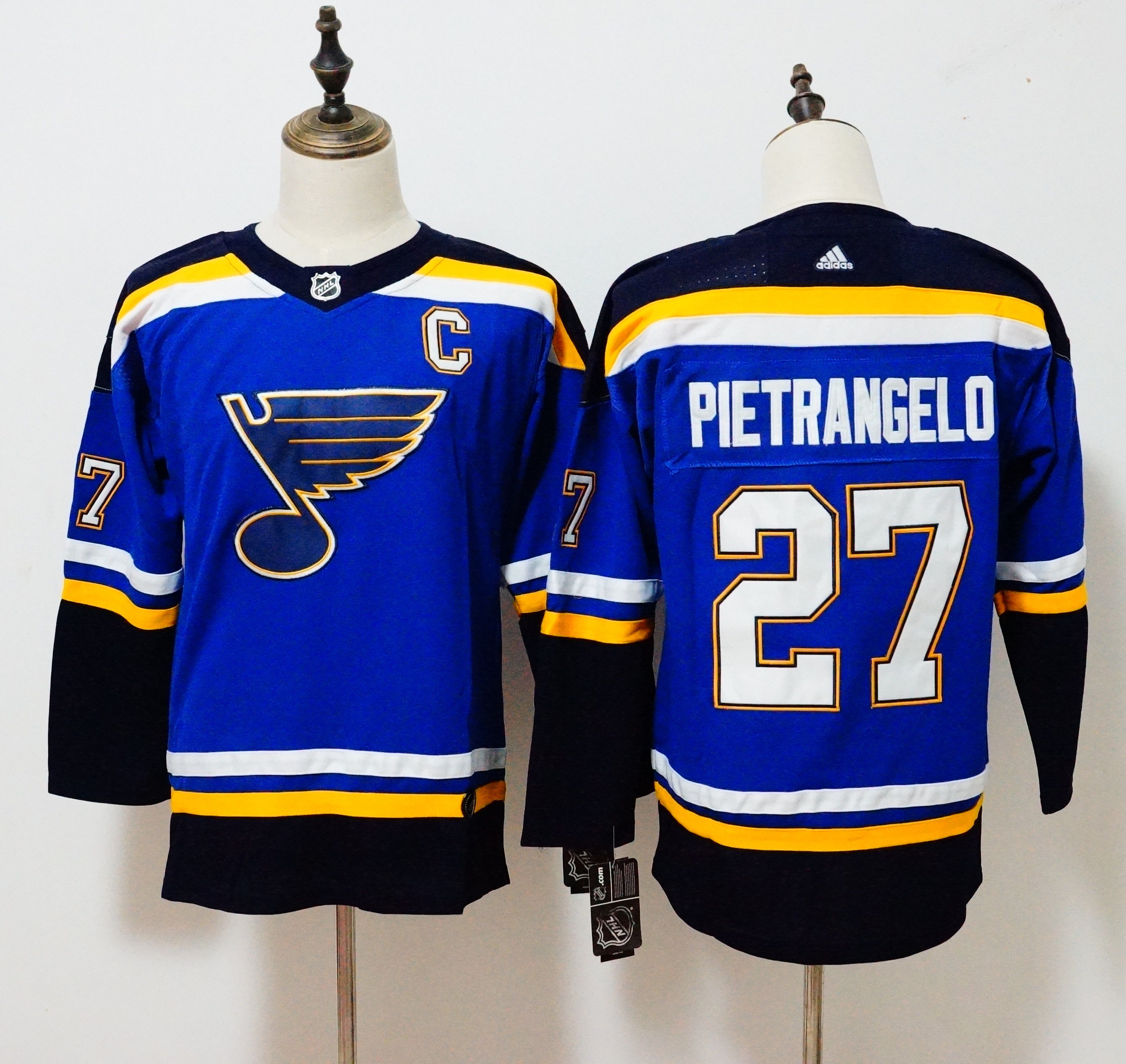 Women St. Louis Blues #27 Pietrangelo Blue Hockey Stitched Adidas NHL Jerseys